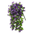 thumbnail image 2 of Artificial Flower Hanging Ornaments Purple, Artificial Hanging Violet Flowers, Outdoor Spring Decor, Trailing Vines, Porch Planter Arrangement, By Kingtowag, 2 of 5