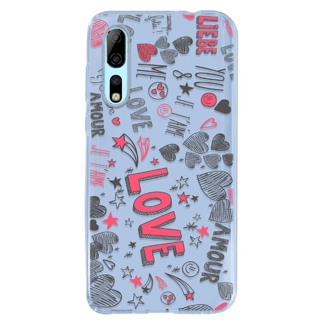 Funda para Axon 10 Pro Corazones Love, Uso Rudo, InstaCase Protector para Axon 10 Pro antigolpes, case Corazones
