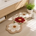 thumbnail image 3 of Darzheoy Vintage Runner Rug, Floral Scalloped Floor Mat, Decorative Indoor Accent Area Carpet, for Living Room Hallway Kitchen Bedroom, 3 of 6