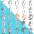 thumbnail image 2 of 2023 Anillo de bodas 925 Anillos de dedo de plata para mujer Flor infinita Princesa Wishbone Corazón Anillo de compromiso Anillo popular Tan Jianjun unisex, 2 of 2