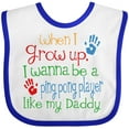 thumbnail image 3 of Inktastic Ping Pong Player like Daddy Boys or Girls Baby Bib, 3 of 4