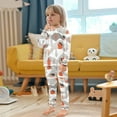 thumbnail image 4 of FORMRS Long Sleeve Top and Pants Pajama Set for Niños 2-Piece Sleepwear, Sizes 18M-8Y, Snow Cartoon Houses, 4 of 6