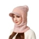 thumbnail image 2 of Pasamontañas de invierno 3 en 1 con forro polar, bufanda y mascarilla | Gorro de punto resistente al viento para mujer | Cubrebocas y polaina para el cuello, 2 of 6