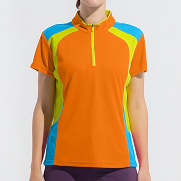 MHFRRA Camiseta de Manga Larga con Protección Solar para Mujer, Ligera, de Secado Rápido, para deportes Al Aire Libre, Senderismo y Montañismo. Naranja
