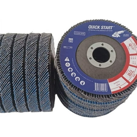 

10 Pack - 4.5 x 7/8 XL High Density Zirconia Flap Discs Jumbo Grinding Wheels