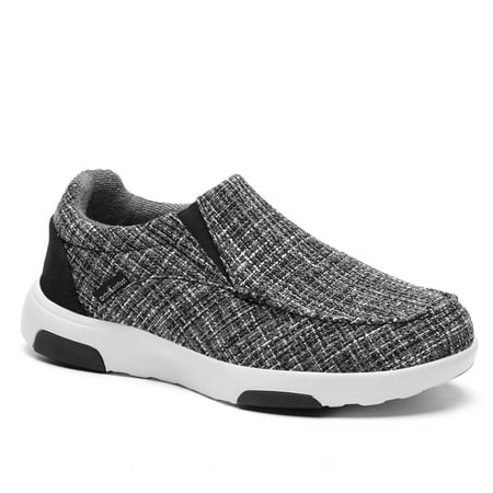 

OrthoComfoot Women Slip On Shoes with Arch Support Plantar Fasciitis Canvas Loafers Orthopedic Casual Boat Shoes for Foot Pain Relief