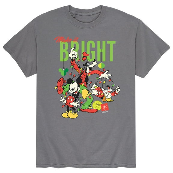 Mickey & Friends - Make It Bright- Men's Short Sleeve Graphic T-Shirt