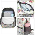thumbnail image 4 of Pioneer Flower Floral Print Pattern 17" School Backpacks for Teens,Waterproof Oxford Fabric,S-Shape Padded Straps for School,Travel,Hiking,Camping, 4 of 5