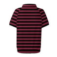 thumbnail image 6 of Outfmvch Short Sleeve Blouses for Women Athletic Shirts Women Casual Vacation Outfits Women Shirt Polo Shirts for Women Golf Shirts for Woman Striped Shirt Wine S, 6 of 7