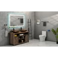 thumbnail image 2 of Frameless LED Bathroom Vanity Mirror 60 Inch W x 30 Inch H with 3 Color Temperatures, Dimmable Lighting, Wall Mounted Polished Crystal Design for Modern Home Bathrooms, 2 of 9
