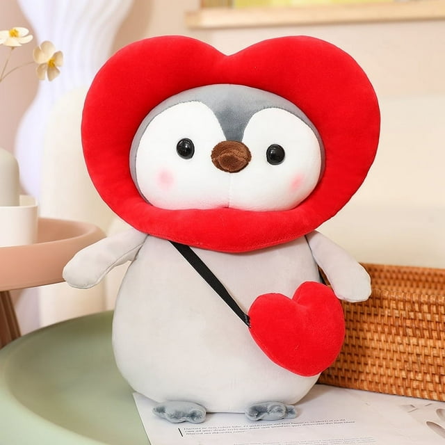 Adorable Penguin Peluche Personnalisée avec Nœud, Poupée en Peluche Kawaii Douce, Peluches Penguin avec Nœud, Ensembles, Cadeaux pour Garçons et Filles, Décorations