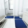 Tripumer 3 PCS Memory Foam Bath Mat Set, Non Slip, Absorbent
