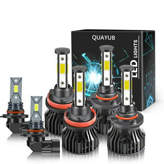 LED Headlight &Fog Light Bulbs 6000k For 2009-2011 2012 Dodge Ram 1500 2500 3500