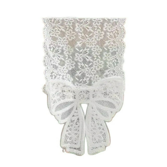 Coffee Tables for Living Room,Atmosphere White Lace Bow Table Flag Long Tablecloth for Coffee Table TV Cabinet