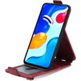 thumbnail image 4 of Zipper Wallet Case for Xiaomi Redmi Note 11 4G with Card Holder Slot, PU Leather Adjustable Kickstand Flip Handbag Phone Cover for Xiaomi Redmi Note 11/Redmi Note 11S SDLL Red, 4 of 14