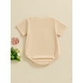 thumbnail image 6 of Aojekbee Baby Boys Summer Jumpsuit Casual Letter Embroidery Short Sleeve Romper for Newborn Infant Cute Clothes, 6 of 10