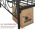 thumbnail image 6 of Queen Size Sturdy Metal Canopy Bed Frame with Headboard and Footboard, Holds 600 lbs, Easy Assembly, Black, 6 of 7