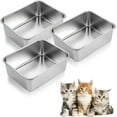 thumbnail image 3 of Cat Litter Box With High Sides - Never Absorbs Odor, Stains or Rusts, Easy Clean - Non Stick Smooth Surface For Cats, 3 of 4