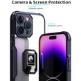 thumbnail image 2 of TECH CIRCLE iPhone 14 Pro Max Case 6.7" 2022 - Clear Back Case with Kickstand, Blue, 2 of 11