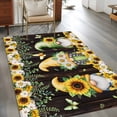 thumbnail image 3 of Spring Gnomes Area Rugs Collection 4'x6', Farmhouse Botanical Sunflowers Wooden Grain Non Slip Indoor Rectangle Throw Runner Rug Floor Mat Carpet for Living Room Dining Table Bedroom Nursery, 3 of 9