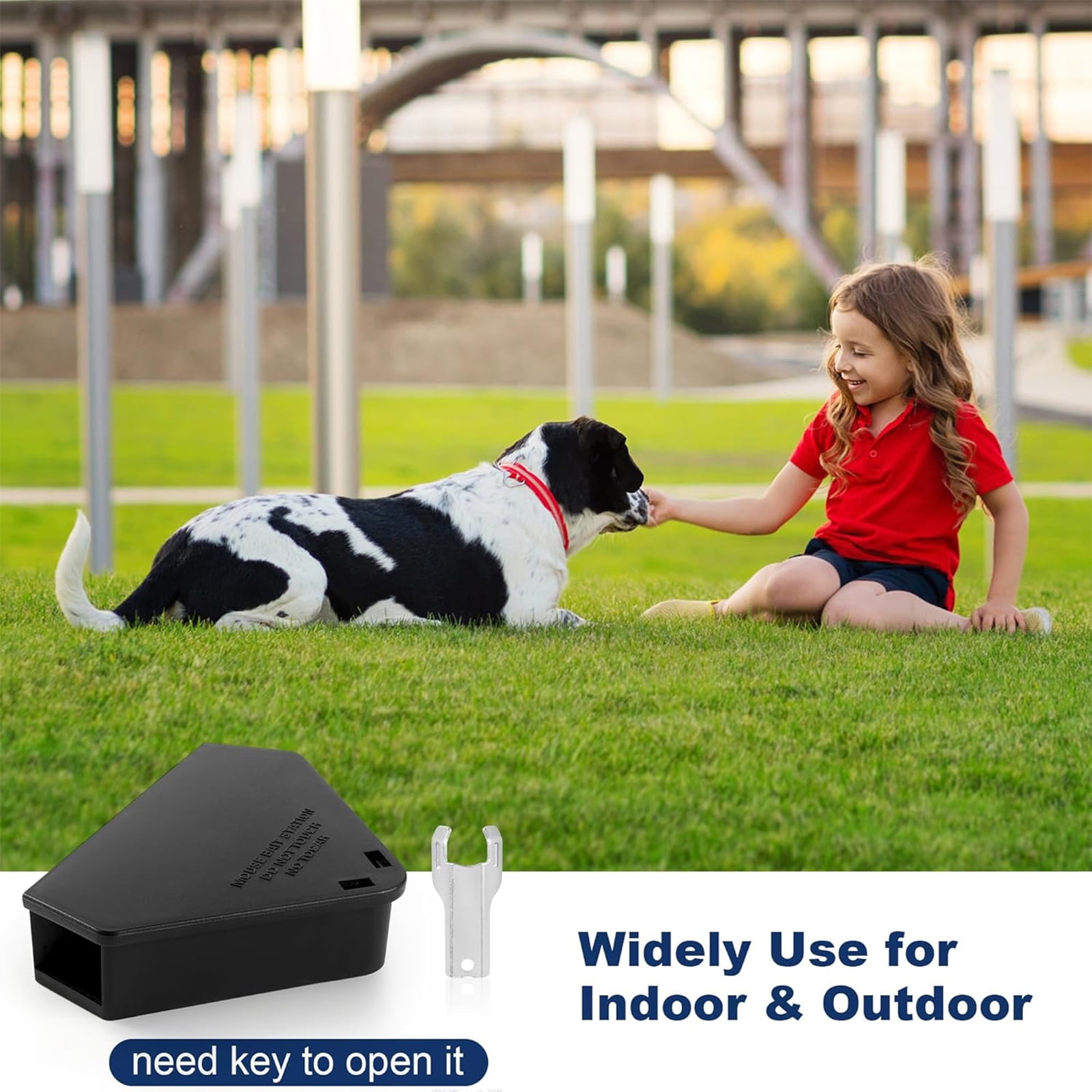 HYEASTR 12 Pack Mouse Bait Stations with 8 Keys, Outdoor Rodent Box Station for Mice Small Rats, Mouse Traps Opens Easily with Key, Kids and Pets Safe