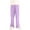 Purple, variant on Girls Cotton Pants Side Split Casual Trousers 6-12 Years Old, Solid Cozy Elastic Waist Full Length Straight Leg Pant (7 Years, Beige)