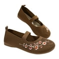 thumbnail image 4 of Mostsola Walking Shoes Women Knit Mesh Embroidery Flower Mary Jane Shoes Casual Flats Shoes, 4 of 8