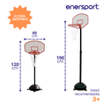 thumbnail image 2 of Tablero de Basquetbol, Canasta de Basquetbol, Canasta de Basquetbol con Altura Ajustable 120 a 190 cm Enersport, 2 of 4