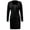 Black, variant on Fiaer Sweater Dresses Womens Pocket Quarter Zip Plus Size Scoop Neck Long Sleeve Warm Casual Trendy Solid Ribbing Mini Dress Red XL