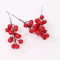 thumbnail image 5 of 2 piezas de 14 bayas de simulación de cabeza decoraciones navideñas rama de fruta roja Rojo Verde, 5 of 5