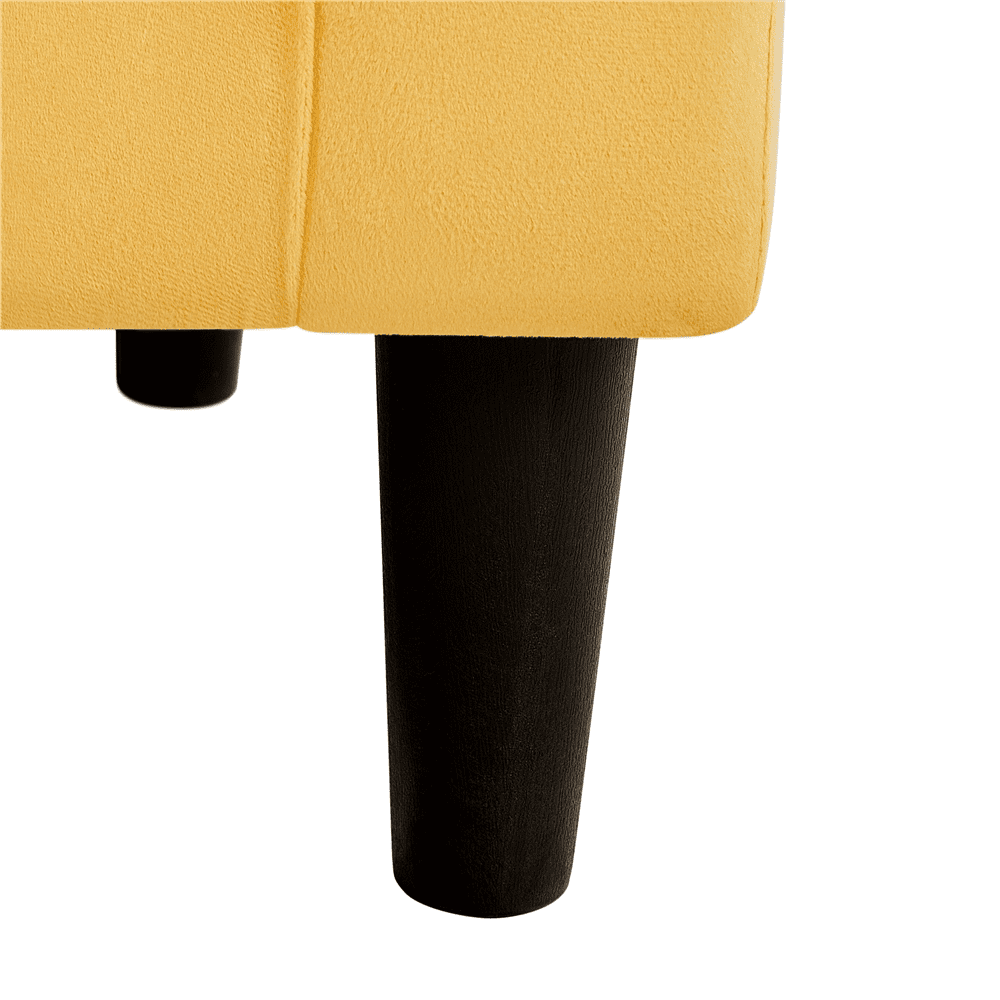 Alden Design Upholstered Barrel Accent Chair for Livingroom, Yellow Velvet