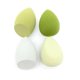thumbnail image 1 of 4 esponjas de maquillaje, borlas para polvos, para maquillaje en seco y húmedo, combinadas, para base de maquillaje, con corte biselado, color verde, 1 of 3
