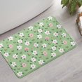 thumbnail image 2 of Pioneer Flower Floral Print Pattern Bathroom Rugs Mat, Non Slip Microfiber Bathroom Rug with Rubber Backing, Soft Mats for Bathroom Floor Tub Shower, 17"x27", 2 of 5