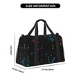thumbnail image 3 of Disketp Color Musical Notes Bolsa de Viaje Tipo Duffle, Bolso de Mano para Fin de Semana para Mujer, Bolsa de Gimnasio Ligera para Hombre, Esencial para Viajes, 3 of 7