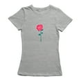 thumbnail image 1 of T-shirt en Charbon pour Femmes avec Graphique de Rose Mignonne, 1 of 1