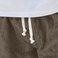 thumbnail image 6 of Men's Linen Shorts Casual Elastic Waist Drawstring Summer Beach Vacation Yoga Golf Shorts with Pockets, 6 of 7