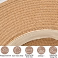 thumbnail image 2 of 54-58cm hat circumference hat female summer outdoor seaside big eaves sunscreen sunshade straw hat bow tie foldableKhaki, 2 of 5