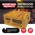 thumbnail image 2 of Betterwood Products 9951 Natural Pine Fatwood 50 Pound Firestarter (2 Pack), 2 of 11