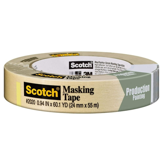 3M Scotch Masking Tape 2020-1A - Contractor Grade - 36 Pack