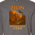 thumbnail image 4 of Inktastic Zion National Park Utah Vintage Landscape Art Long Sleeve T-Shirt, 4 of 5