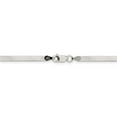 thumbnail image 3 of White Sterling Silver bracelet Herringbone chain 18 in 3 mm, 3 of 5