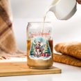 thumbnail image 3 of Merry Christmas Santa Reindeer Antlers Beagle Sleigh Xmas Winter Holiday 16oz Glass Cup Mug Beagles Dog Lover Gifts Idea Glass Can - 00023, 3 of 5