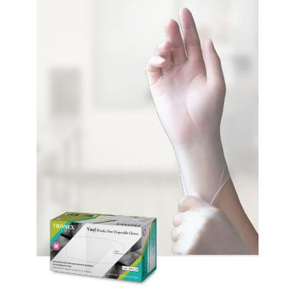 1000 Pack Tronex Small Vinyl Powder Free Disposable Gloves, Food