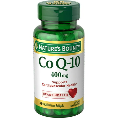 Nature's Bounty Maximum Strength Cardio Q-10 Co Q-10 Dietary Supplement Softgels, 400mg, 30