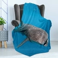 thumbnail image 4 of Sea Animals Soft Flannel Fleece Blanket, Whale Shark Swimming Predators Hunter Clear Water Under the Sea Picture Print, Cozy Plush for Indoor and Outdoor Use, 70" x 90", Dimgray Blue, by Ambesonne, 4 of 5