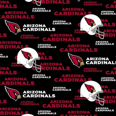 NFL Arizona Cardinals 58" 100% Cotton Sports Logo Craft Fabric By the Yard, Multi-color