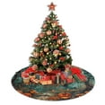 thumbnail image 5 of Christmas Tree Skirt 36" Halloween Haunted House Scary Pumpkin (8) Xmas Tree Skirts Mat for New Year Holiday Christmas Party Decorations, 5 of 5