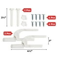 1 Pair White Plastic Toilet for Seat Lid Hinge Replacement with Bolts Screw Nuts