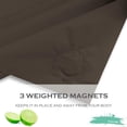 thumbnail image 4 of AUR Taupe Plastic Shower Curtain Or Liner, 72x72 Inch Lightweight Brown Plastic Bathroom Shower Showroom Inner Curtain with Rustproof Metal Grommet Holes and Weighted Magnets, 4 of 15
