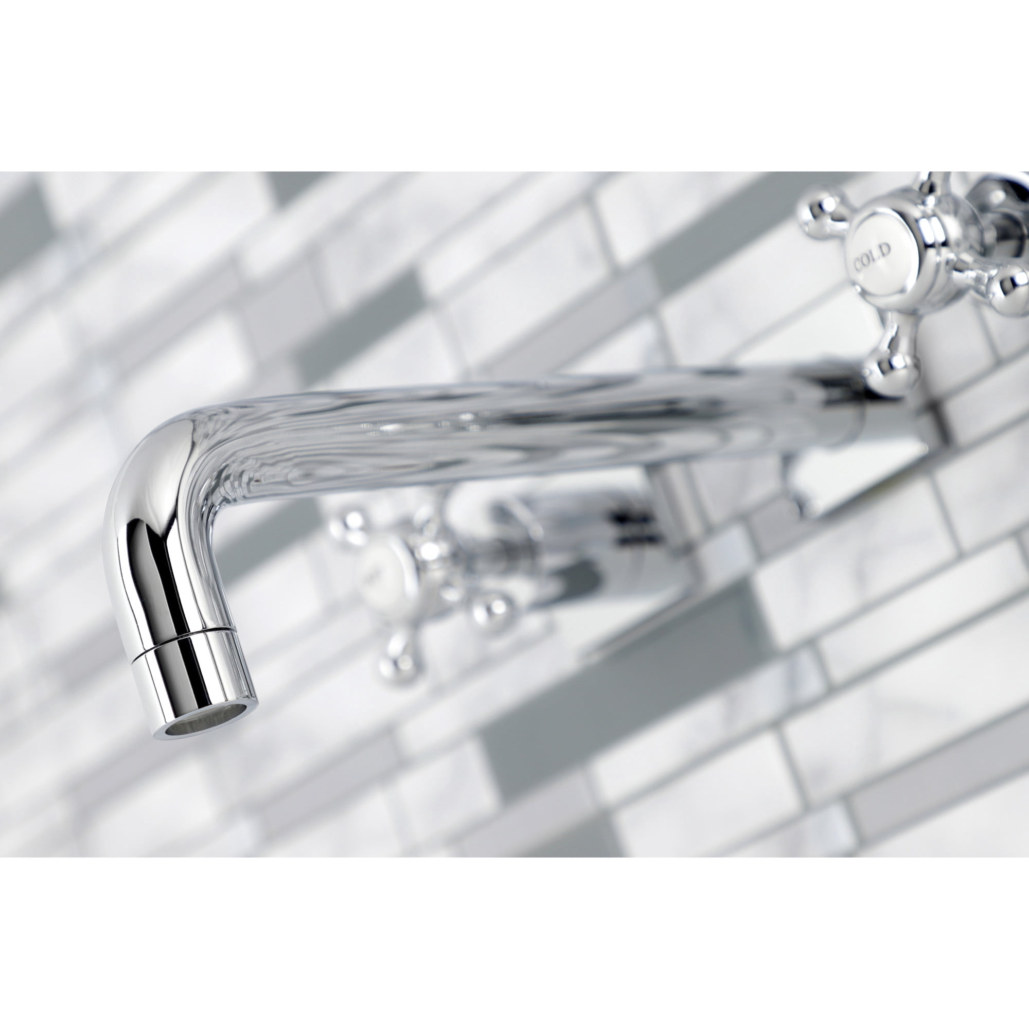 Kingston Brass KS6021BX Metropolitan Two-Handle Wall Mount Roman Tub Faucet, Polished Chrome